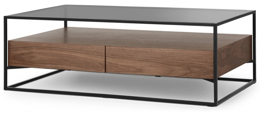 soffbord 'detroit' - valnöt/svart