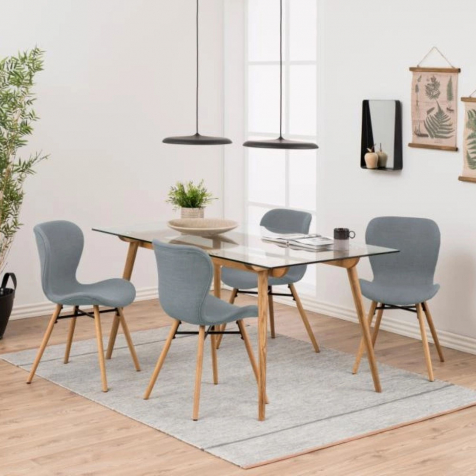 Stol 'Böda' - Grå/Natur