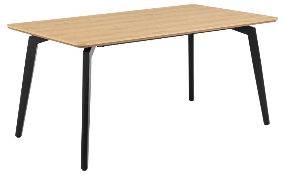 Matbord 'Cadiz' 160x90cm - Natur/Svart