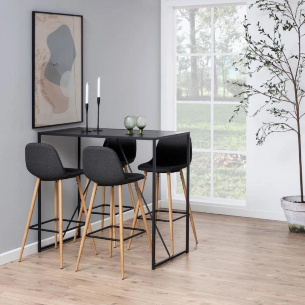 Barstol 'Soller' - Natur/Mörkgrå