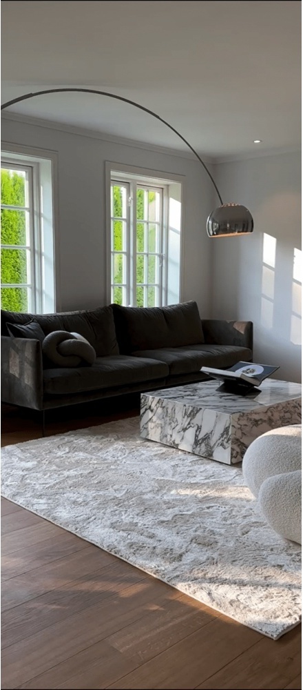 Rund matta 'Aranga Super Soft' - Beige