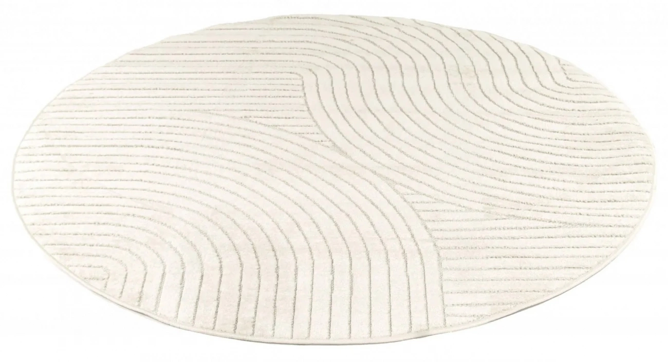 Rund Matta 'Devon' - Cream