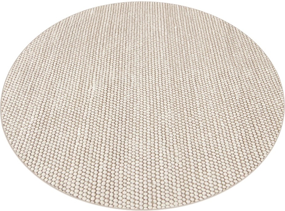 Rund matta 'Avafors' - Beige