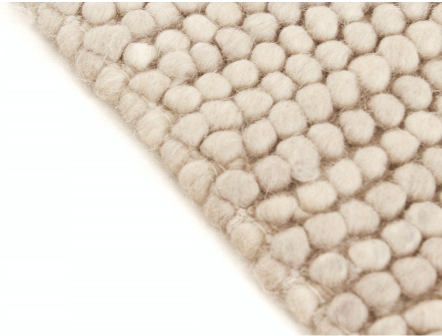 Rund matta 'Avafors' - Beige