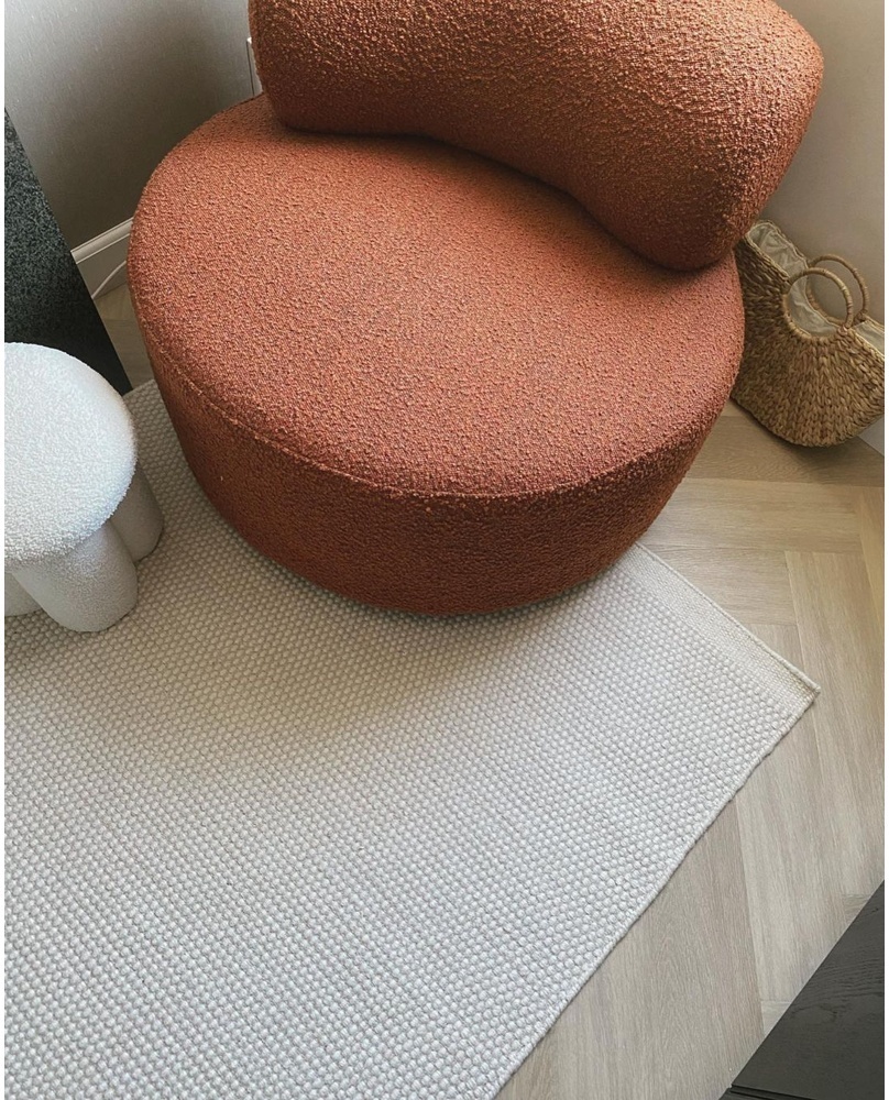 Rund matta 'Coastal' - Cream
