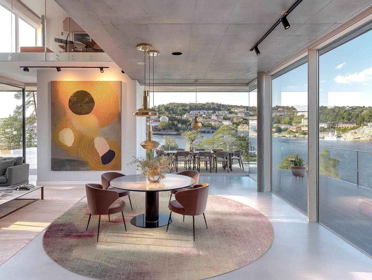 Rund matta 'Mogoro' - Multi