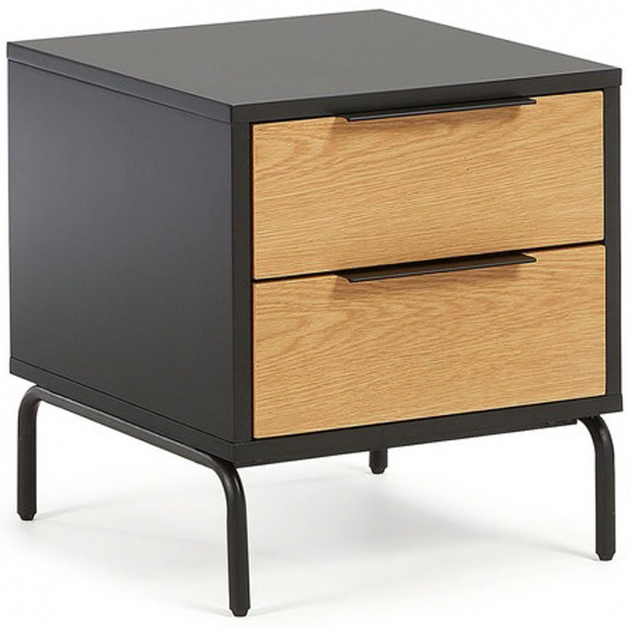 sängbord 'koln' - ek/svart