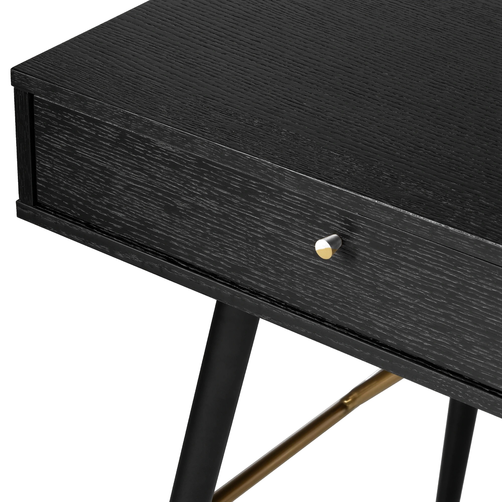 Skrivbord 'Lux' - Svart/Mässing