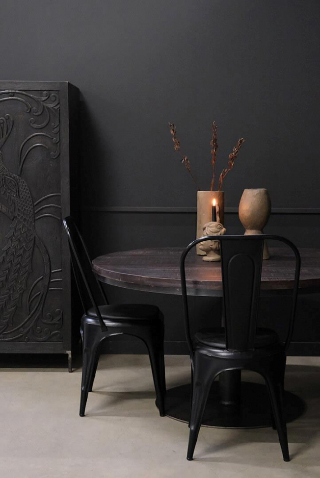 Matbord 'Jack' Runt 120cm - Svart