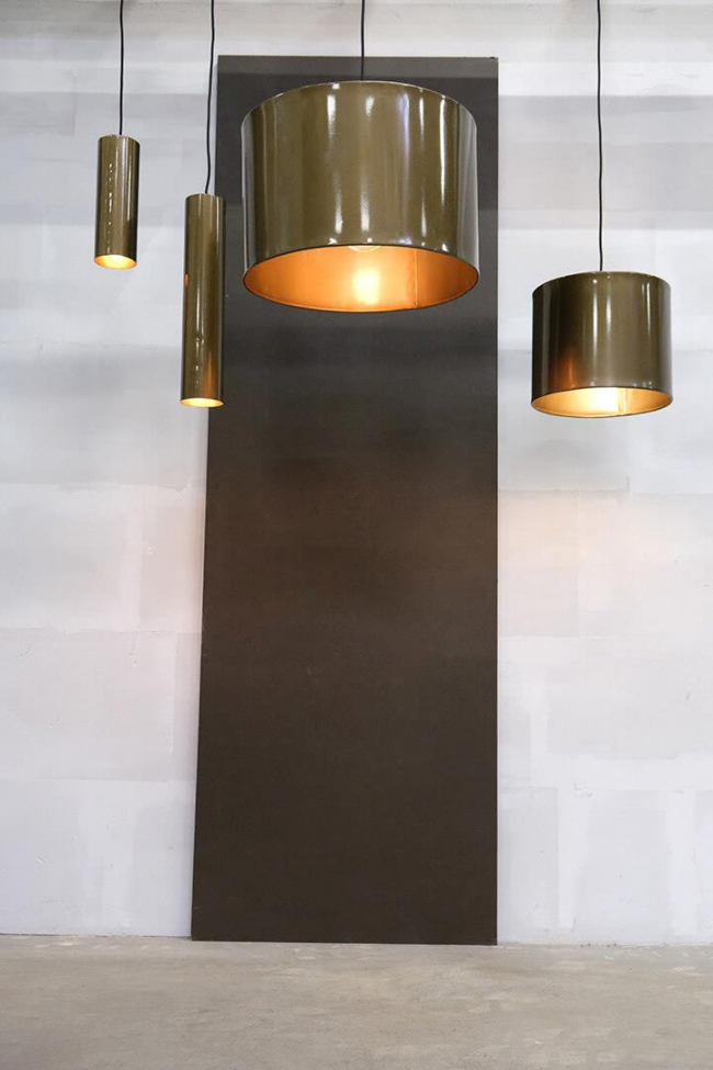 Taklampa 'Jonah' Cylinder L - Antik Mässing