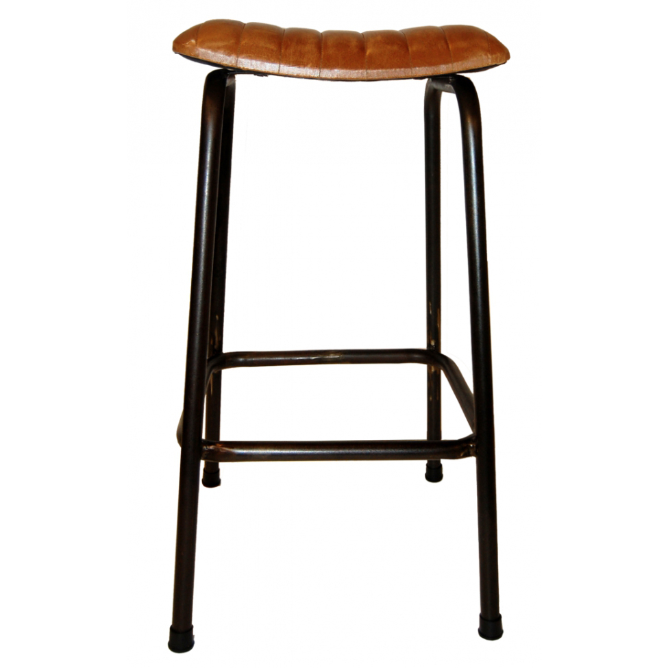 Barstol Järn och läder – Trademark Living Barpall 'Industrial' JärnLäder Köp möbler och inredning