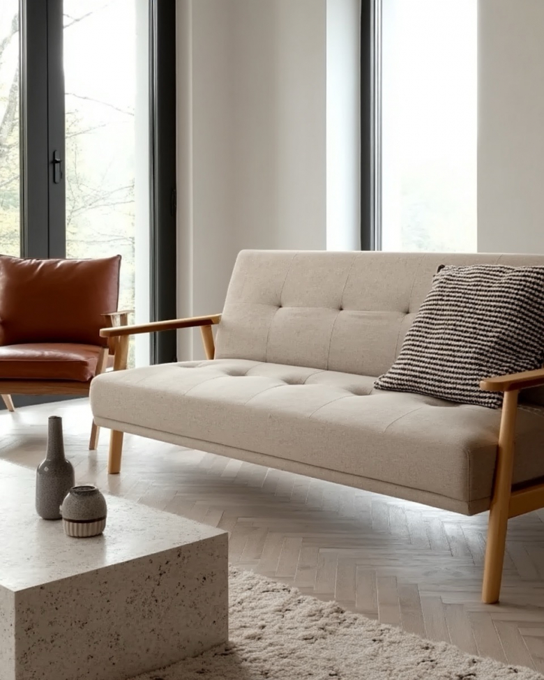 Bäddsoffa 'Klippan' - Beige