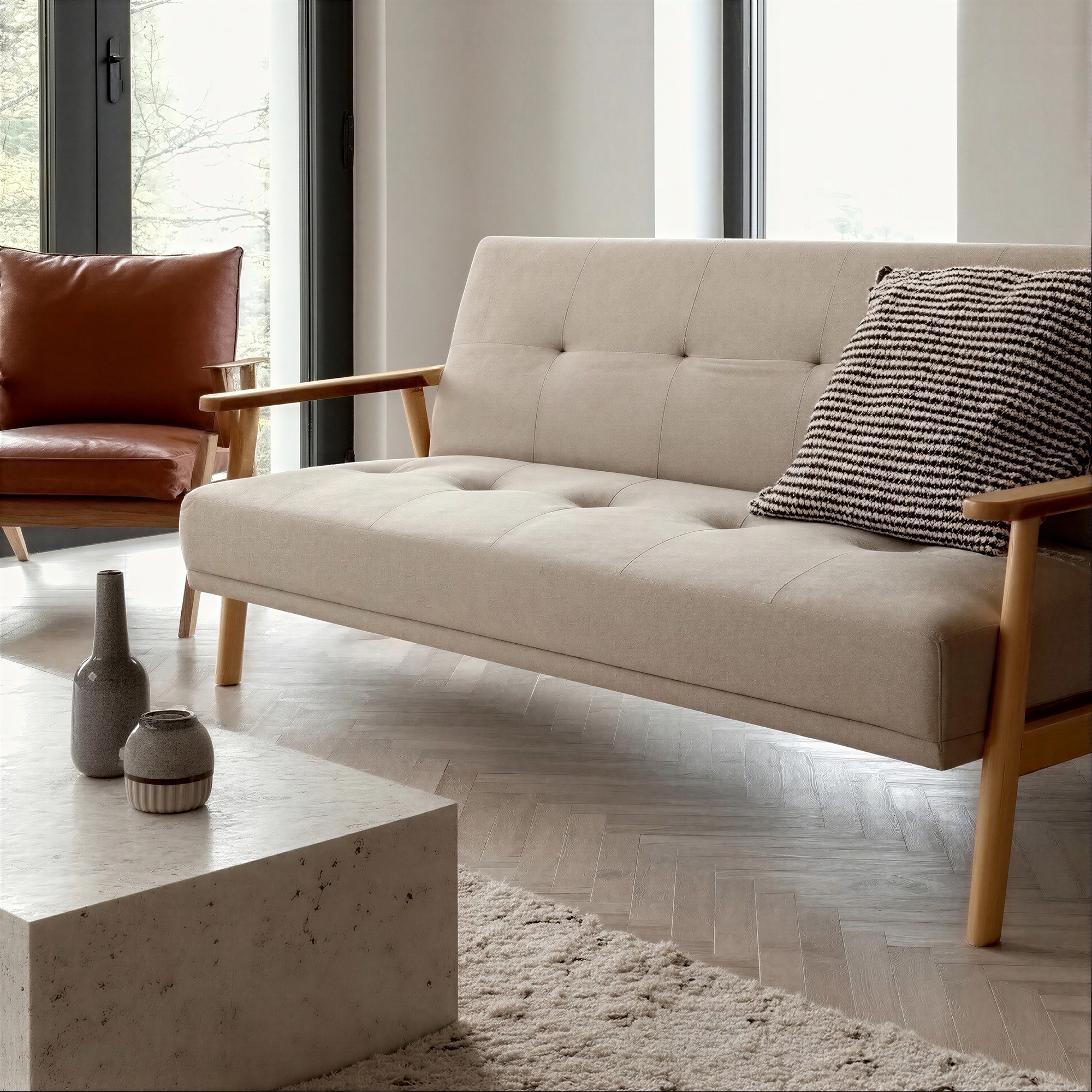 Bäddsoffa 'Klippan' - Beige