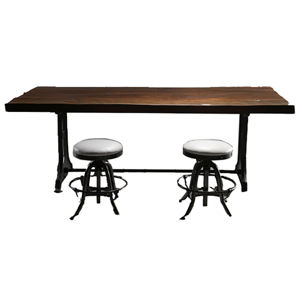 Matbord Återvunnet trä 160x90 – Vintage Matbord Mörkt träMetall 160cm Reforma Sthlm