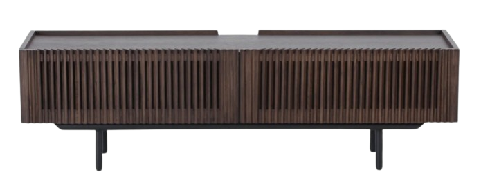 tv-bänk 'louvre' - valnöt