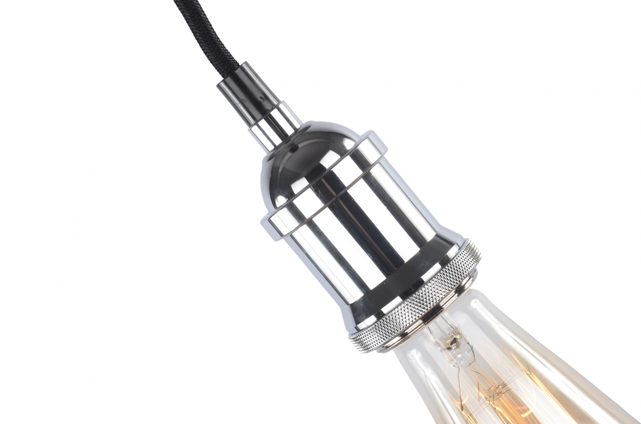 Taklampa 'Chrome' - Glas/Metall