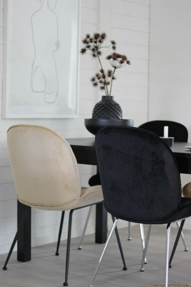 Stol 'Lux' - Svart/Silver