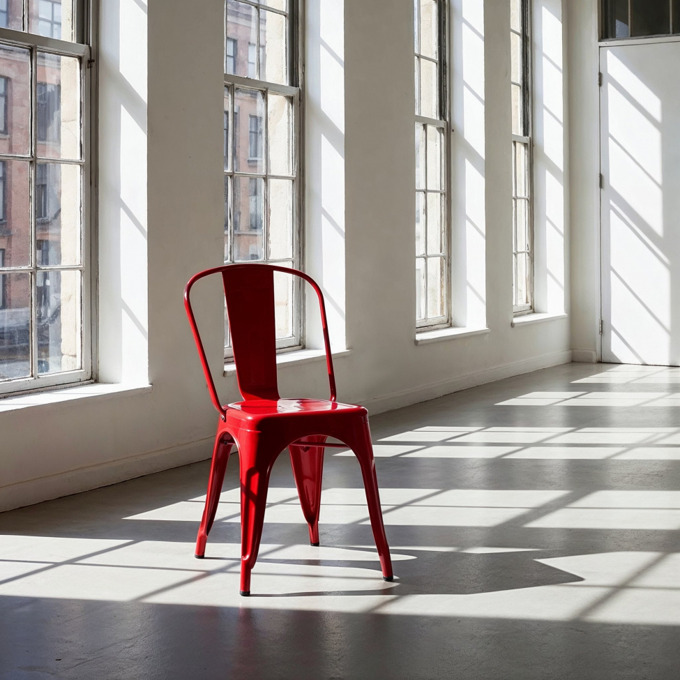 Stol 'Montmartre' - Röd lackad