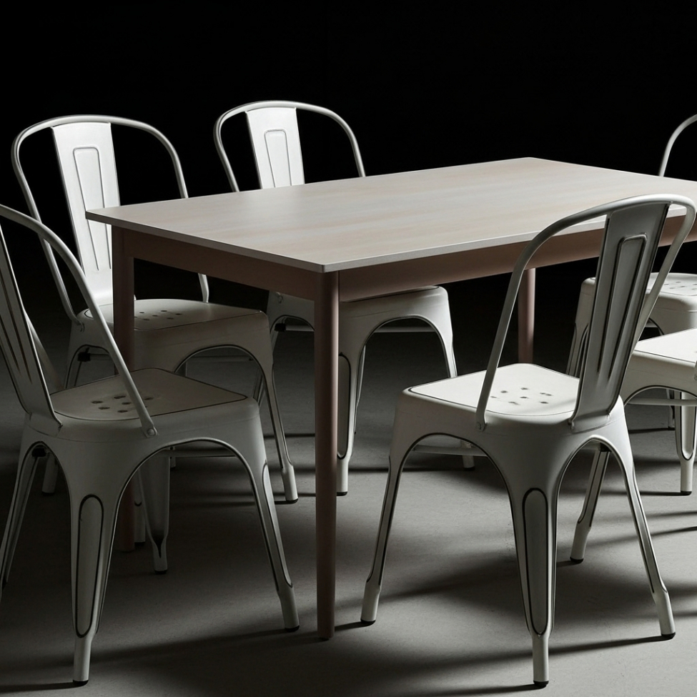 Stol 'Montmartre' - Vintage vit