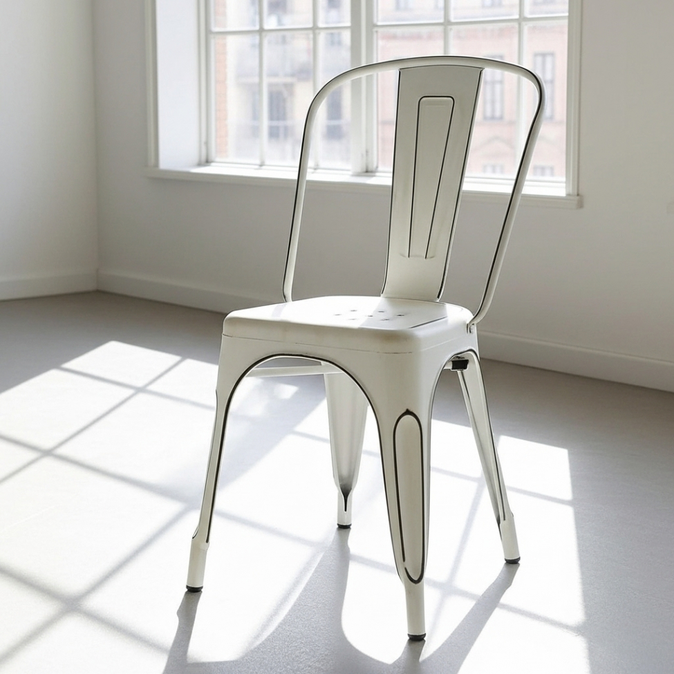 Stol 'Montmartre' - Vintage vit