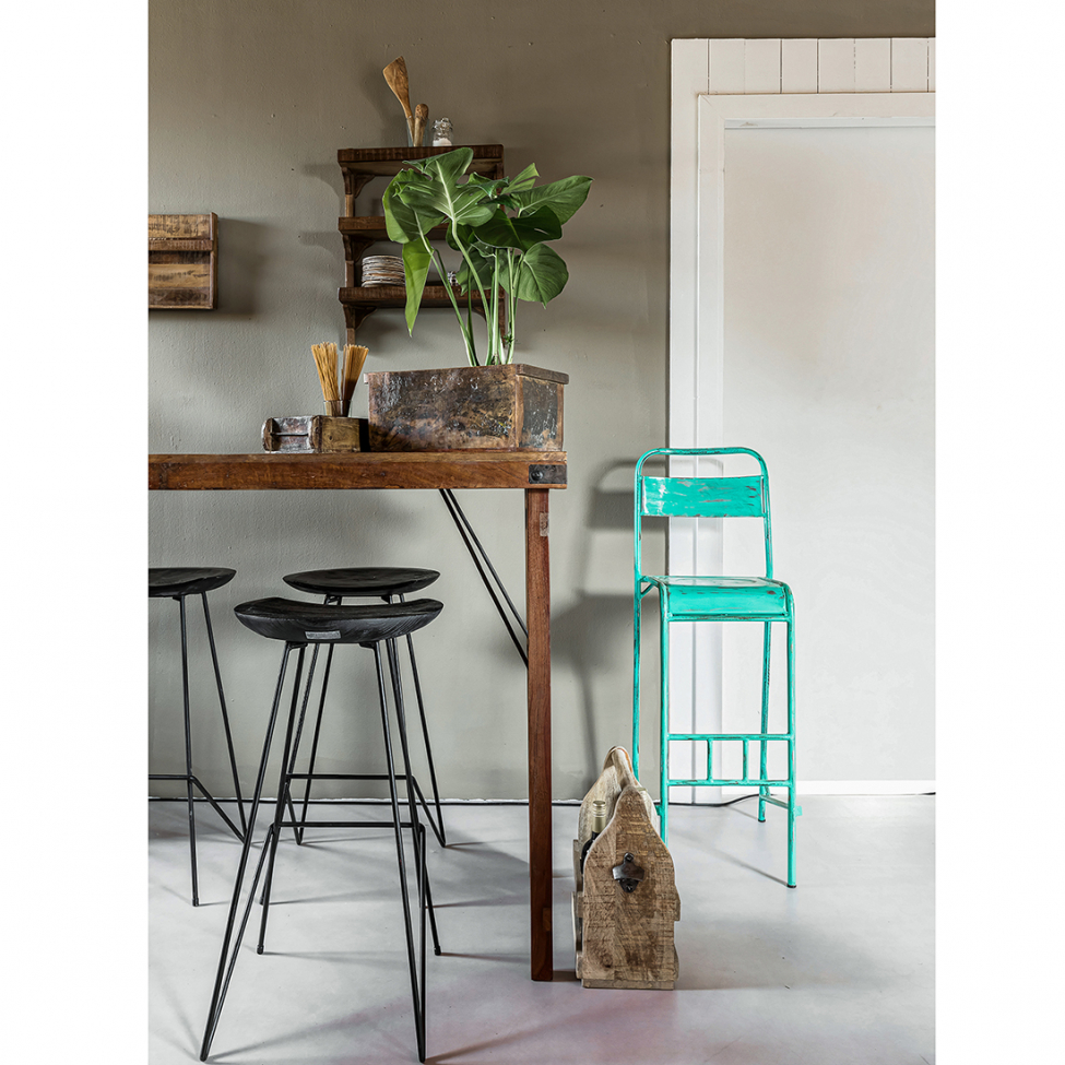 Pall 'Teak' 77cm - Svart