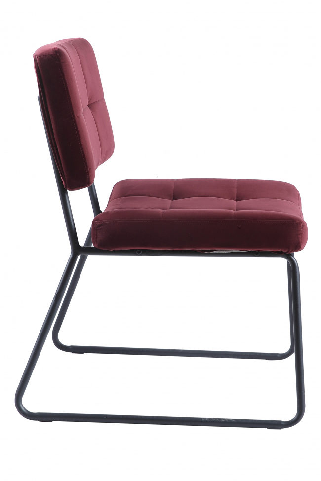 Fåtölj 'Kelly' - Burgundy/Sammet