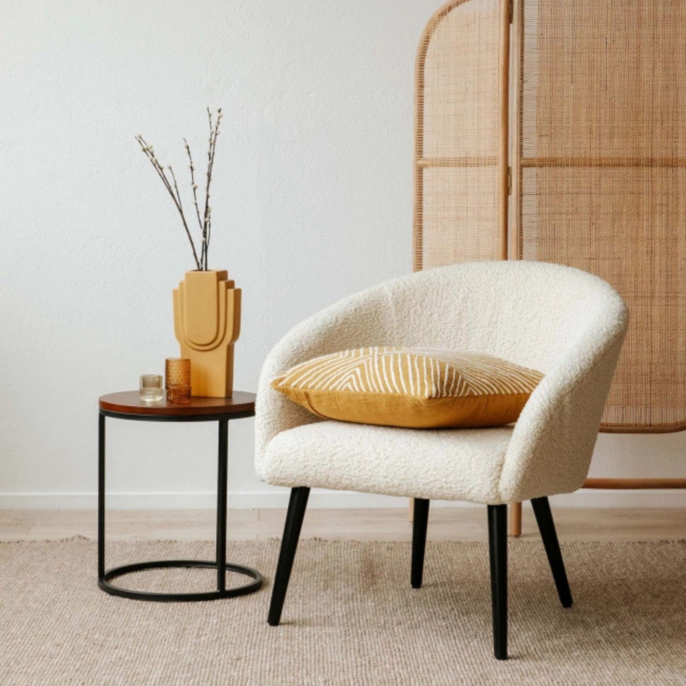 Fåtölj 'Puffy' - Vit/Teddy