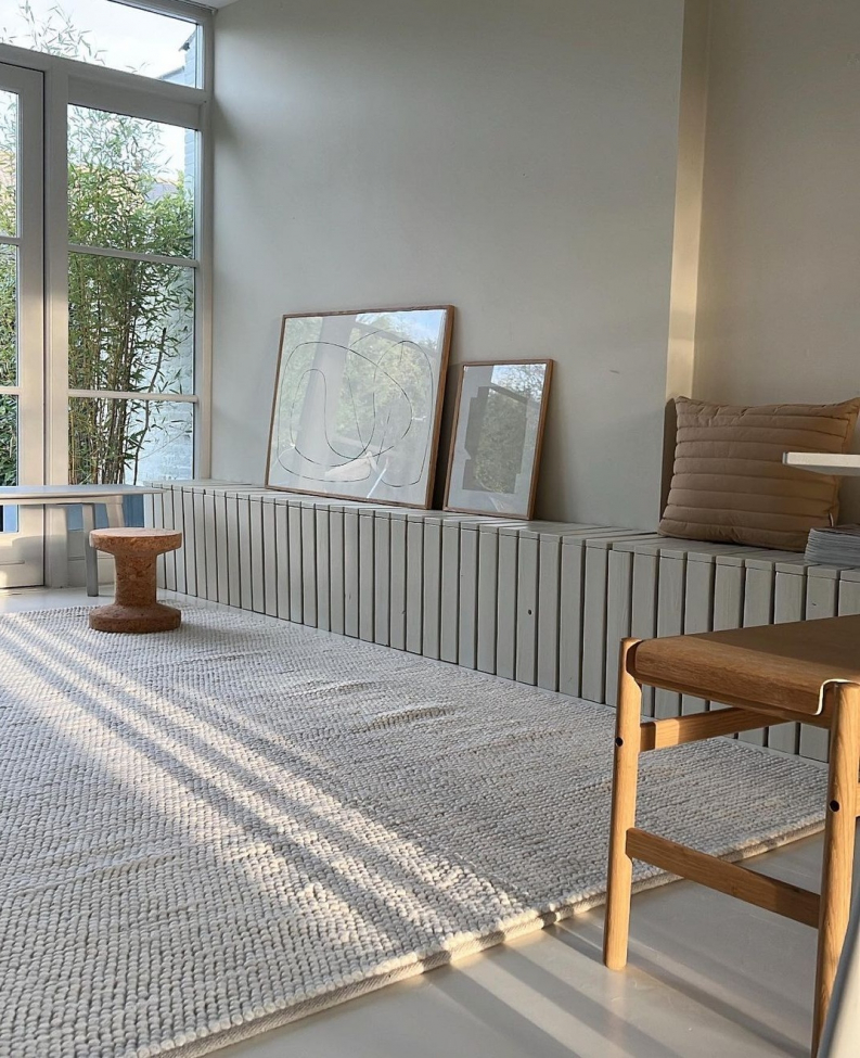 Ullmatta 'Avafors' 80x300cm - Beige