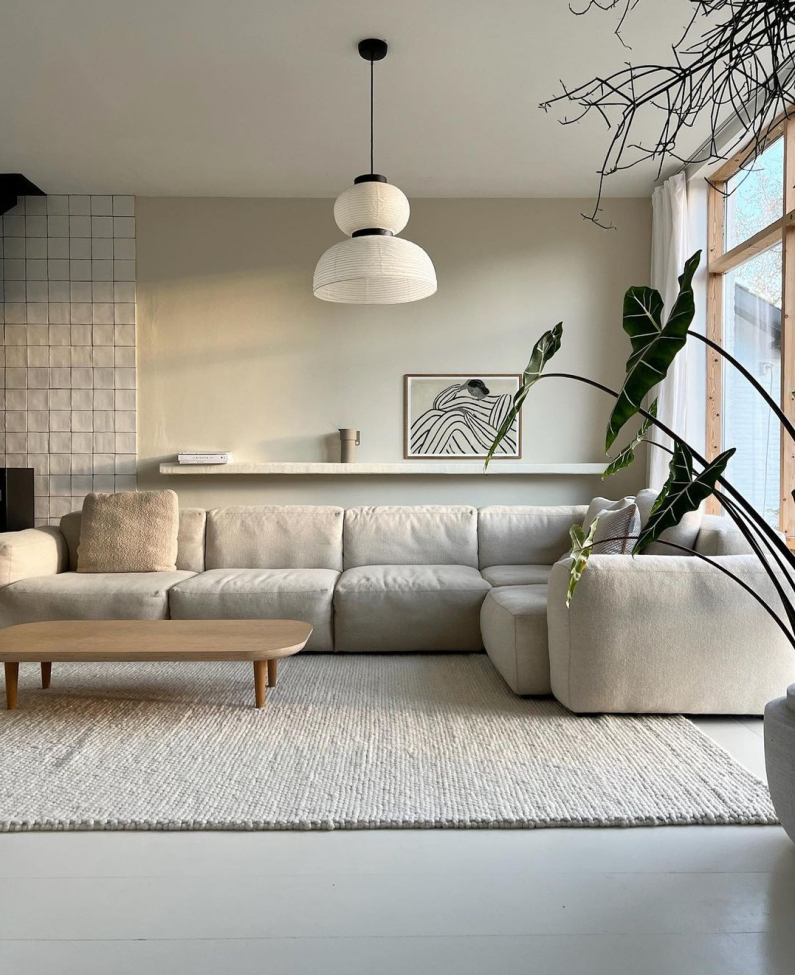 Ullmatta 'Avafors' 200x290cm - Beige