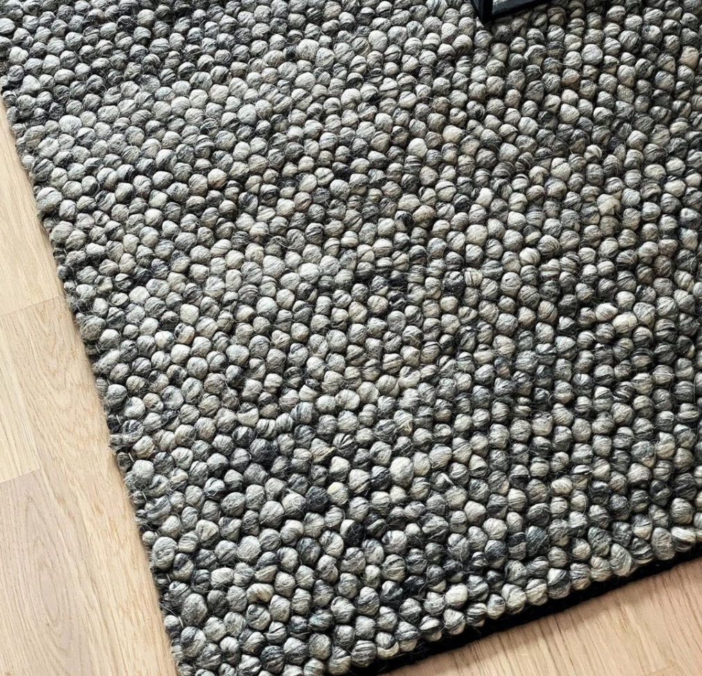 Ullmatta 'Avafors Wool Bubble' 160x230cm - Grå