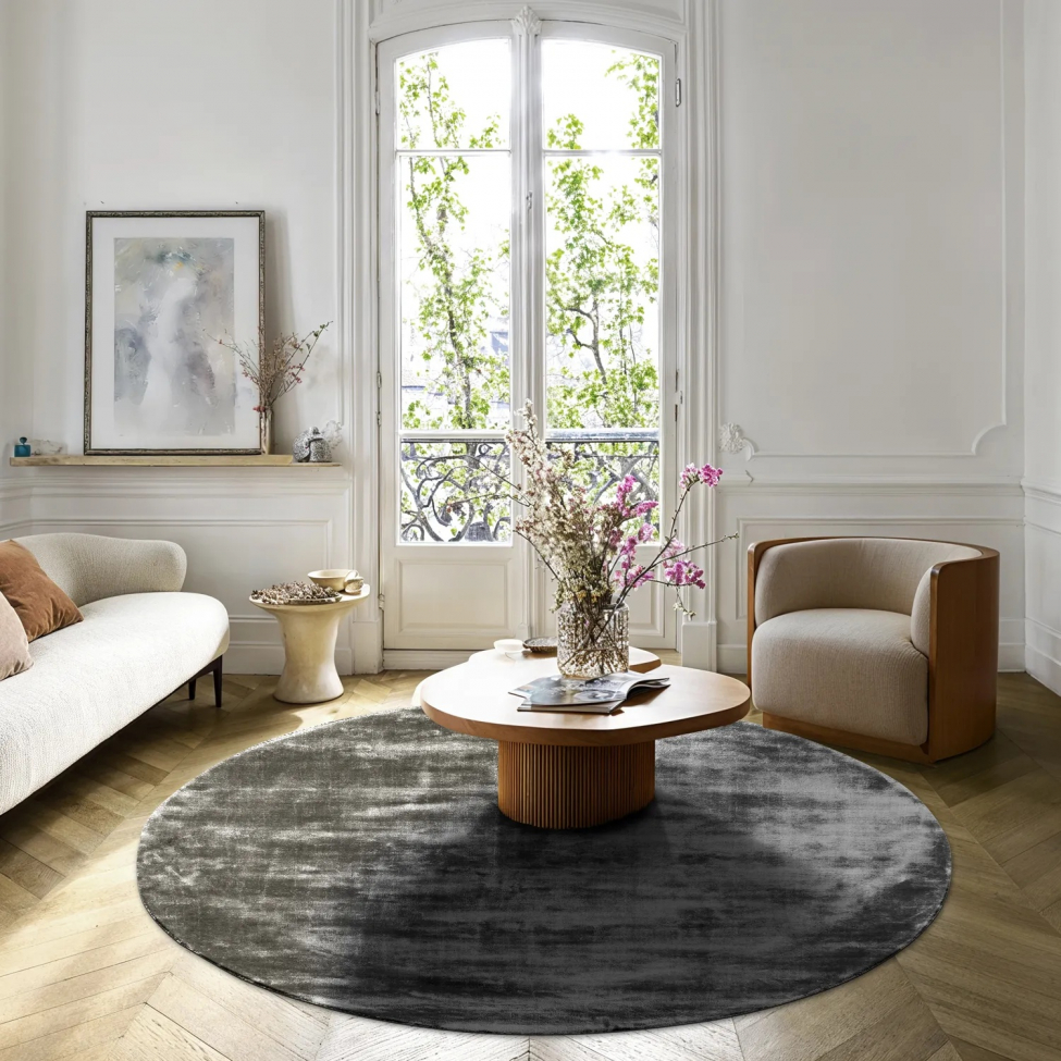 Rund matta 'Jodhpur' 120cm - Grå