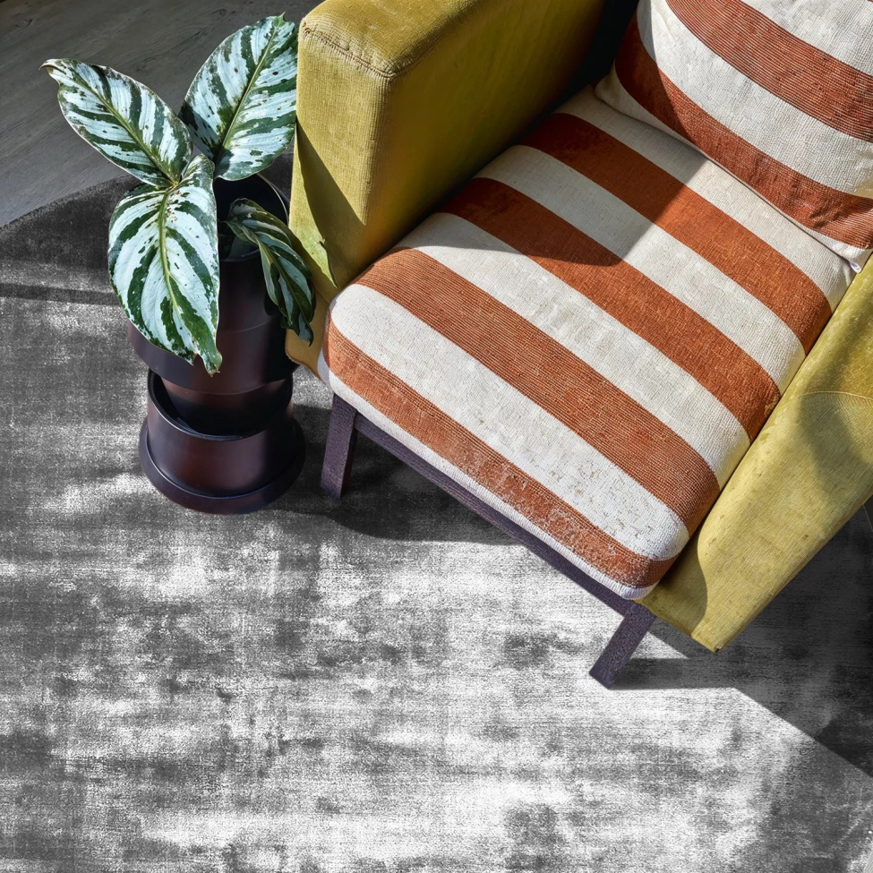 Rund matta 'Jodhpur' 120cm - Grå