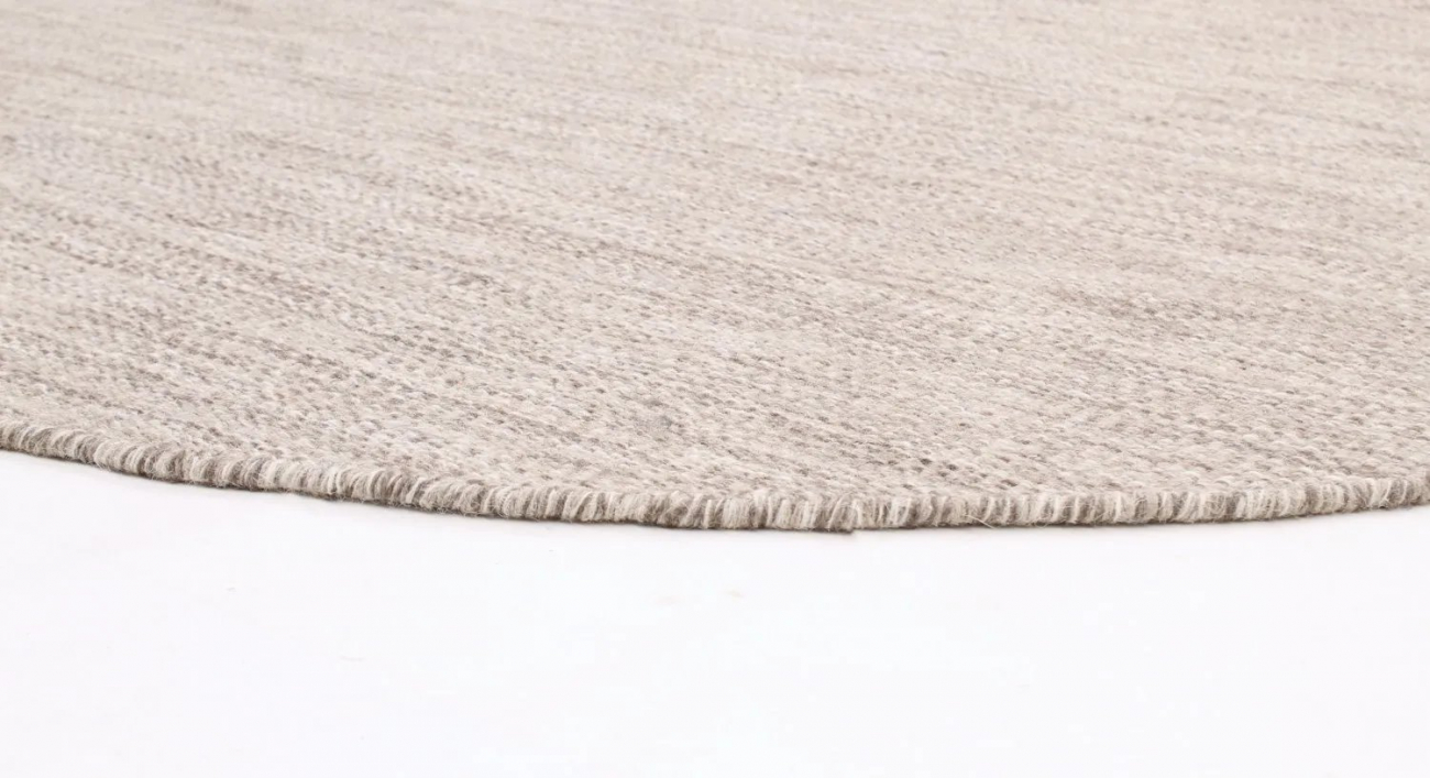 Rund matta 'Dhurry' 300cm - Beige