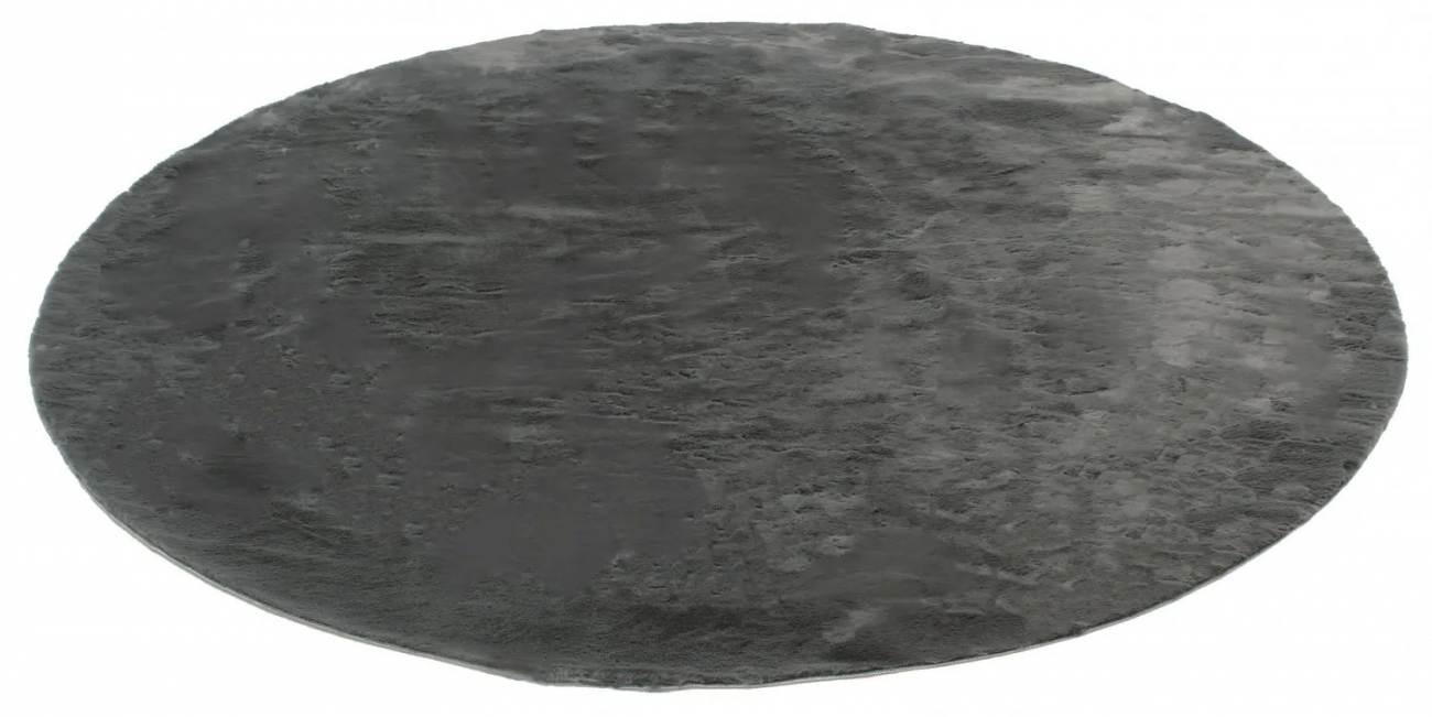 Rund matta 'Aranga Super Soft' 200cm - Antracit