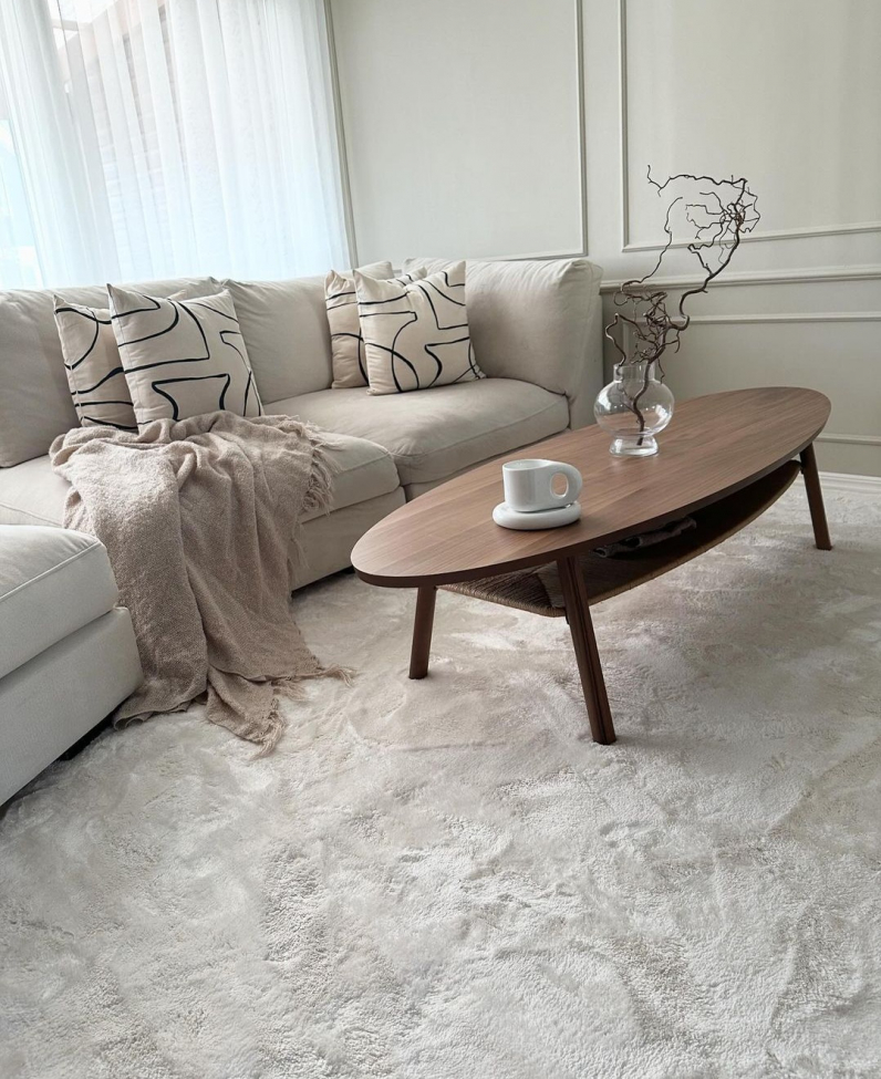 Ryamatta 'Aranga Super Soft' 200x290cm - Vit