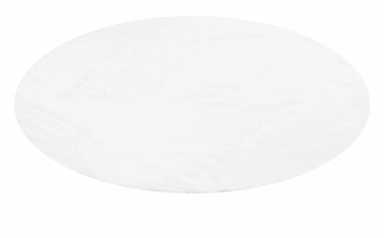 Rund matta 'Aranga Super Soft' 80cm - Vit