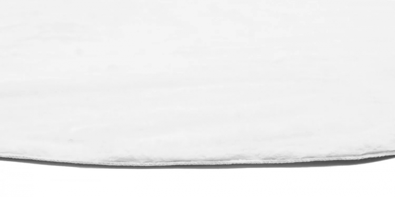 Rund matta 'Aranga Super Soft' 80cm - Vit