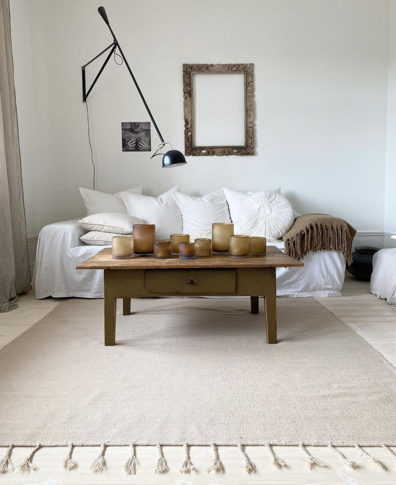 Ullmatta 'Malana' 160x230cm - Beige