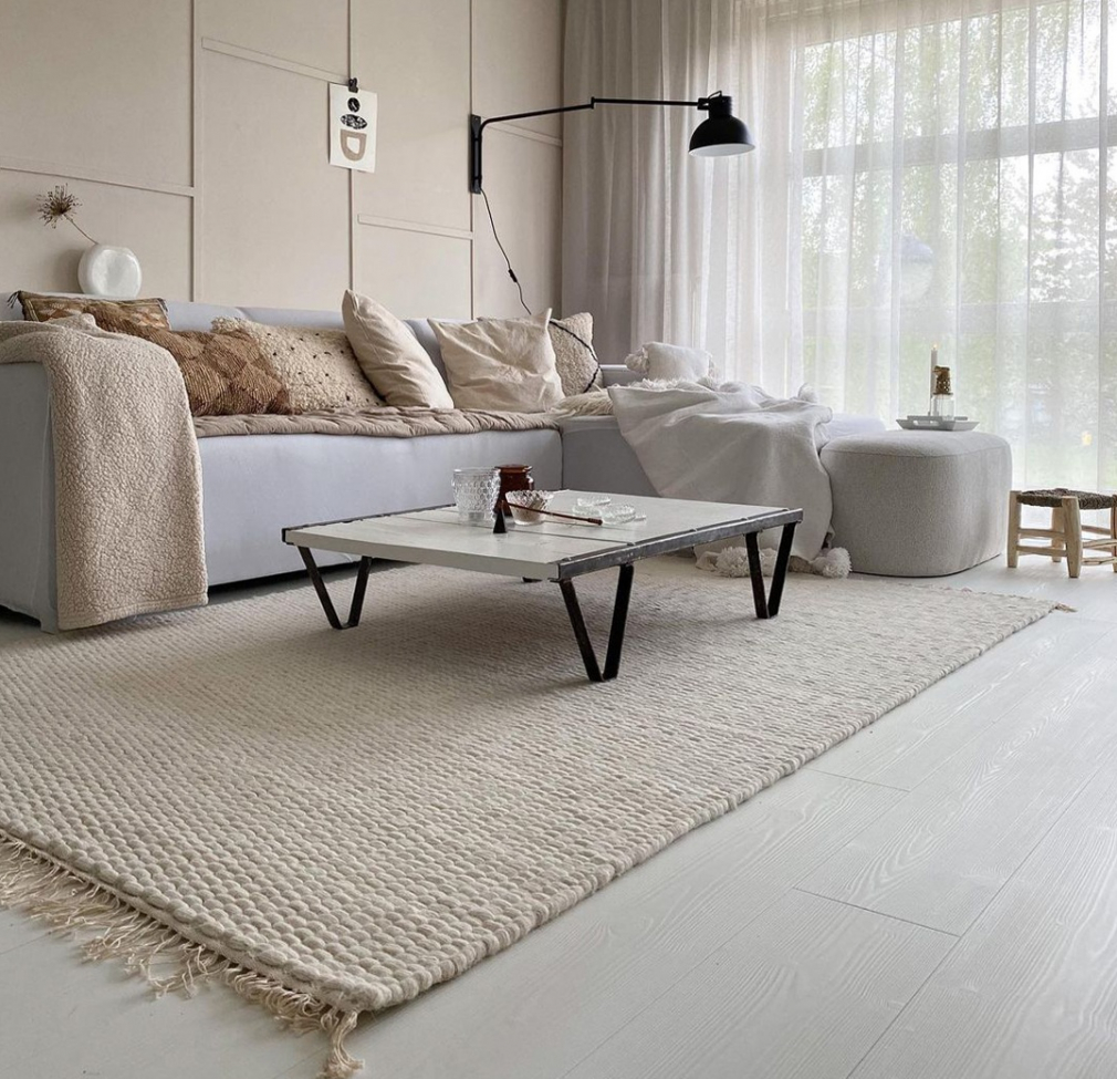 Ullmatta 'Cartmel' 80x250cm - Offwhite