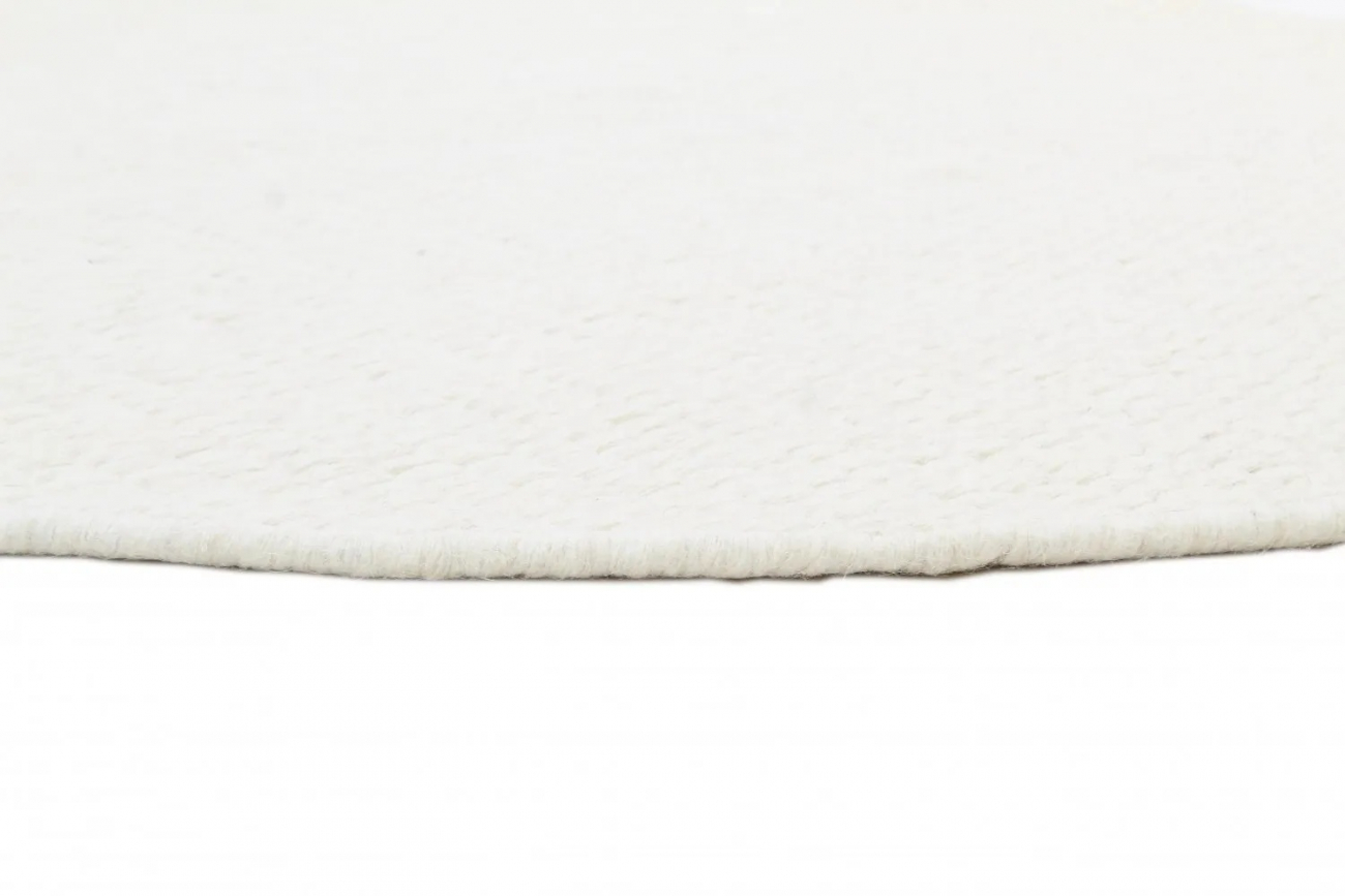 Rund matta 'Cartmel' 160cm - Offwhite