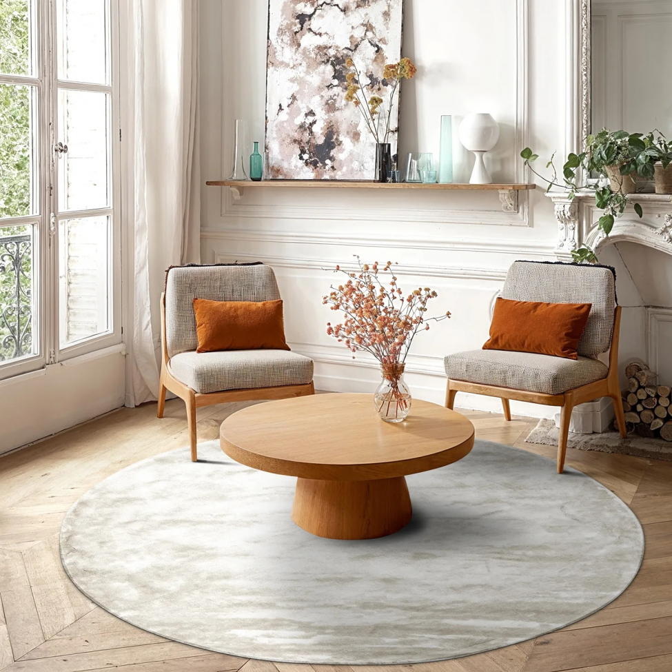 Rund matta 'Jodhpur' 200cm - Offwhite