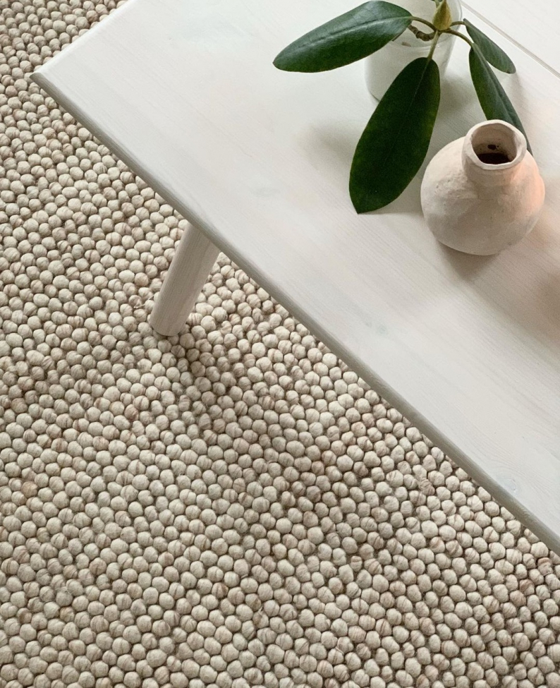 Rund matta 'Avafors' 200cm - Beige