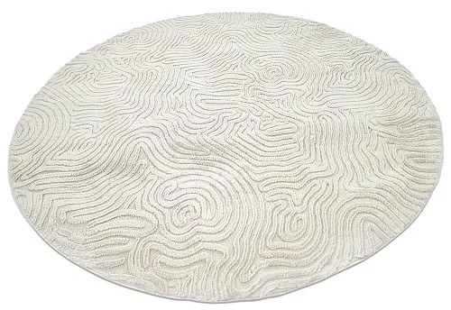 Rund matta 'Amora' 120cm - Vit
