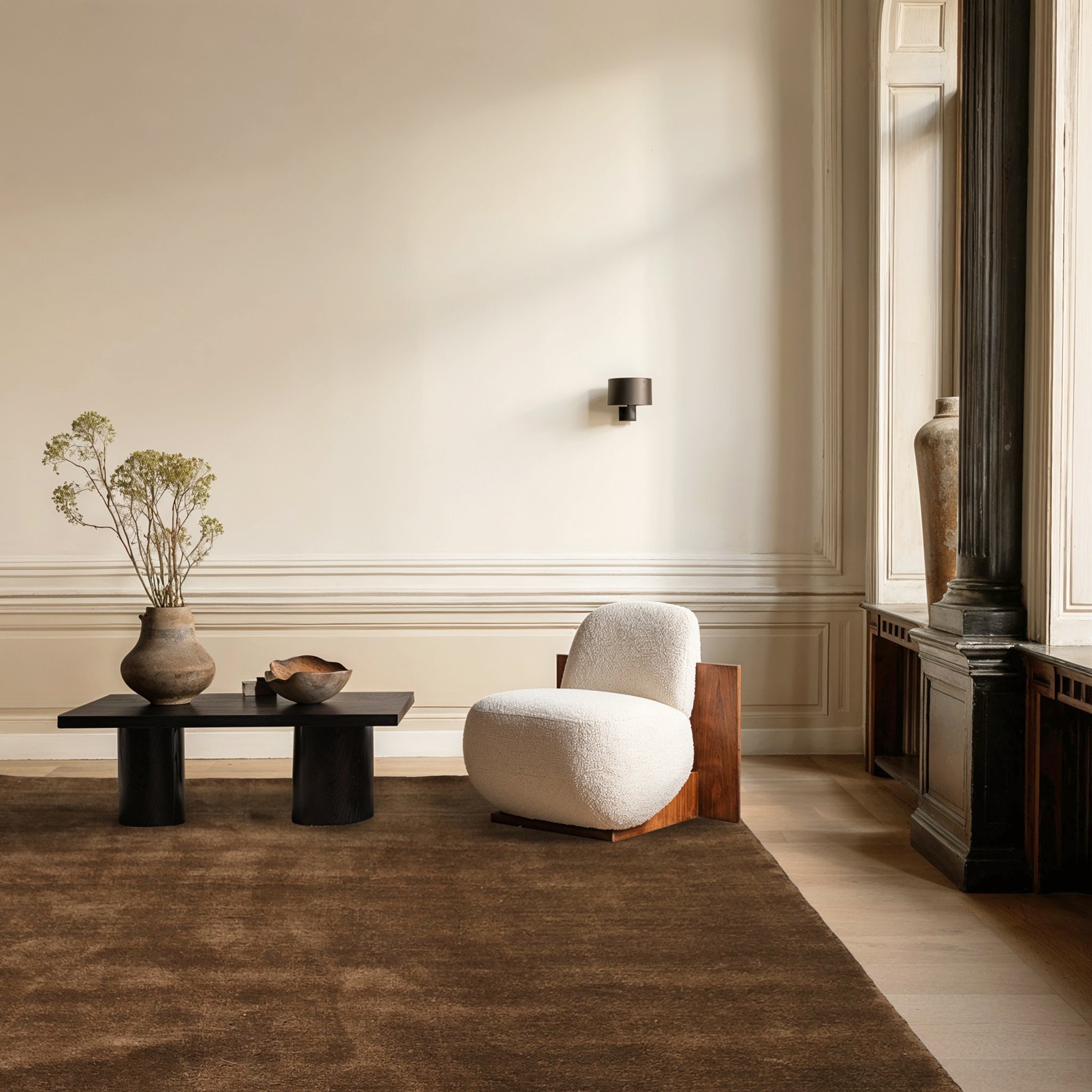 Ullmatta 'Rozen Handloom Ull Premium' - Brun