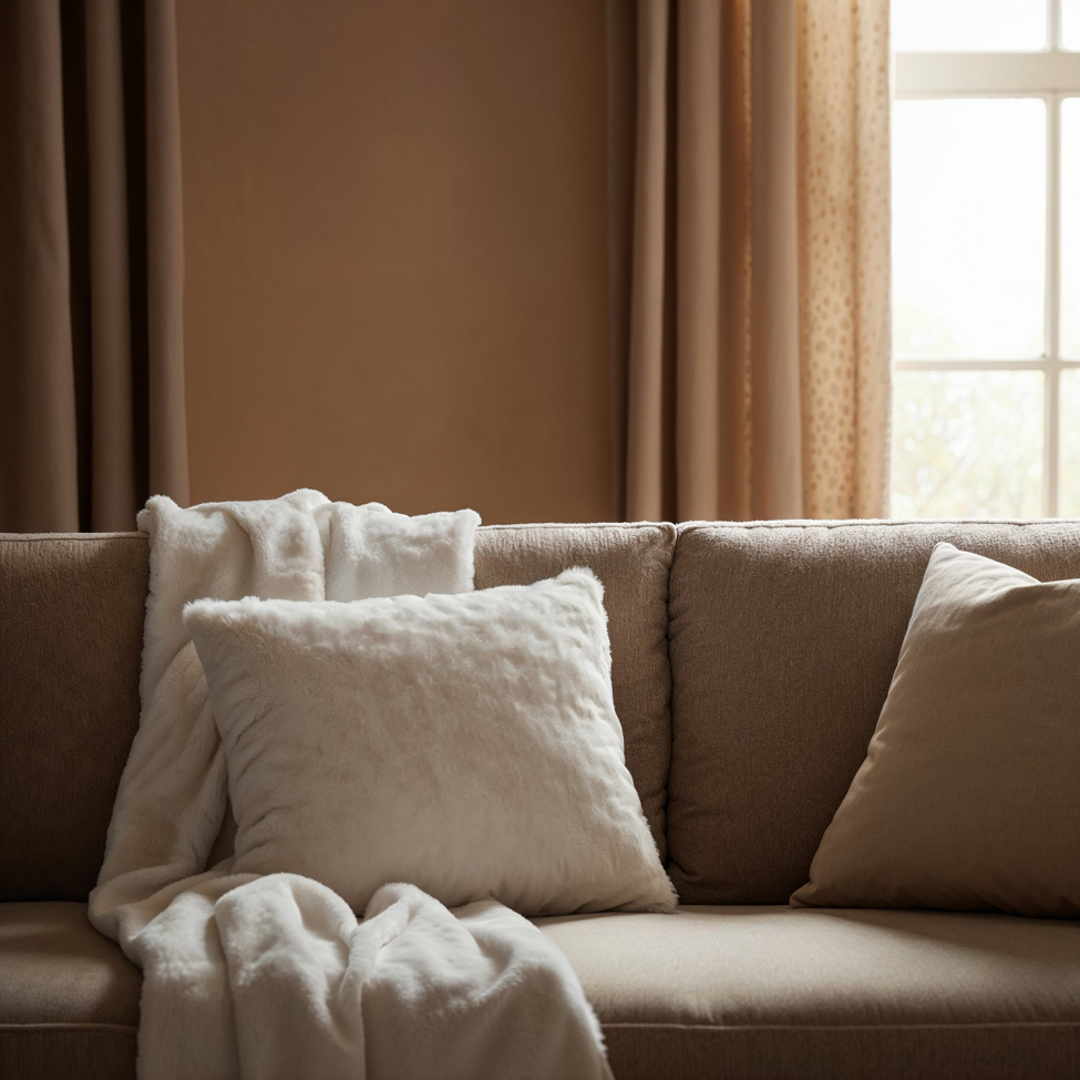 Kuddfodral 'Aranga Super Soft' 45x45cm - Vit