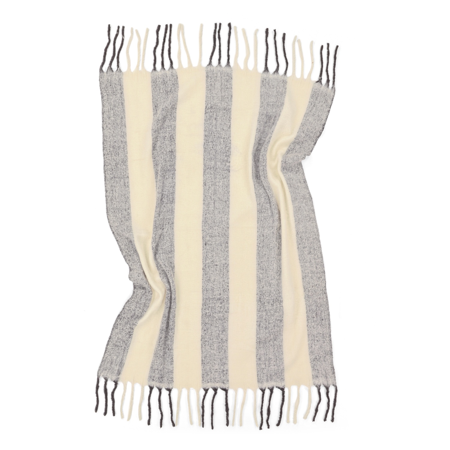 Pläd 'Beatriz Stripe' 130x170cm - Svart/vit