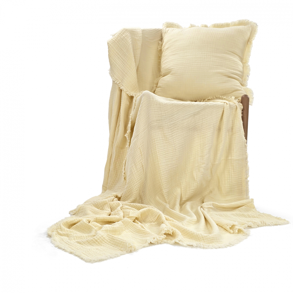 Kuddfodral 'Dorena' 45x45cm - Vit