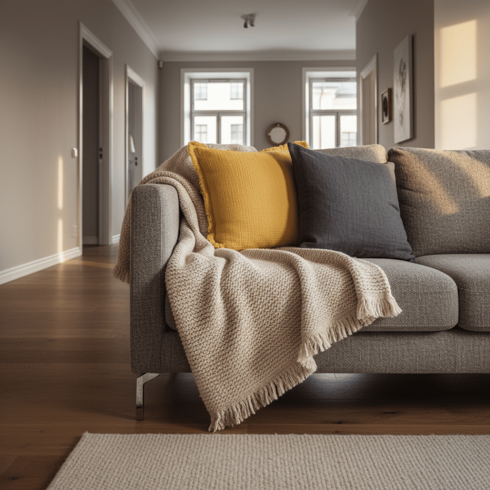 Kuddfodral 'Dorena' 45x45cm - Gul