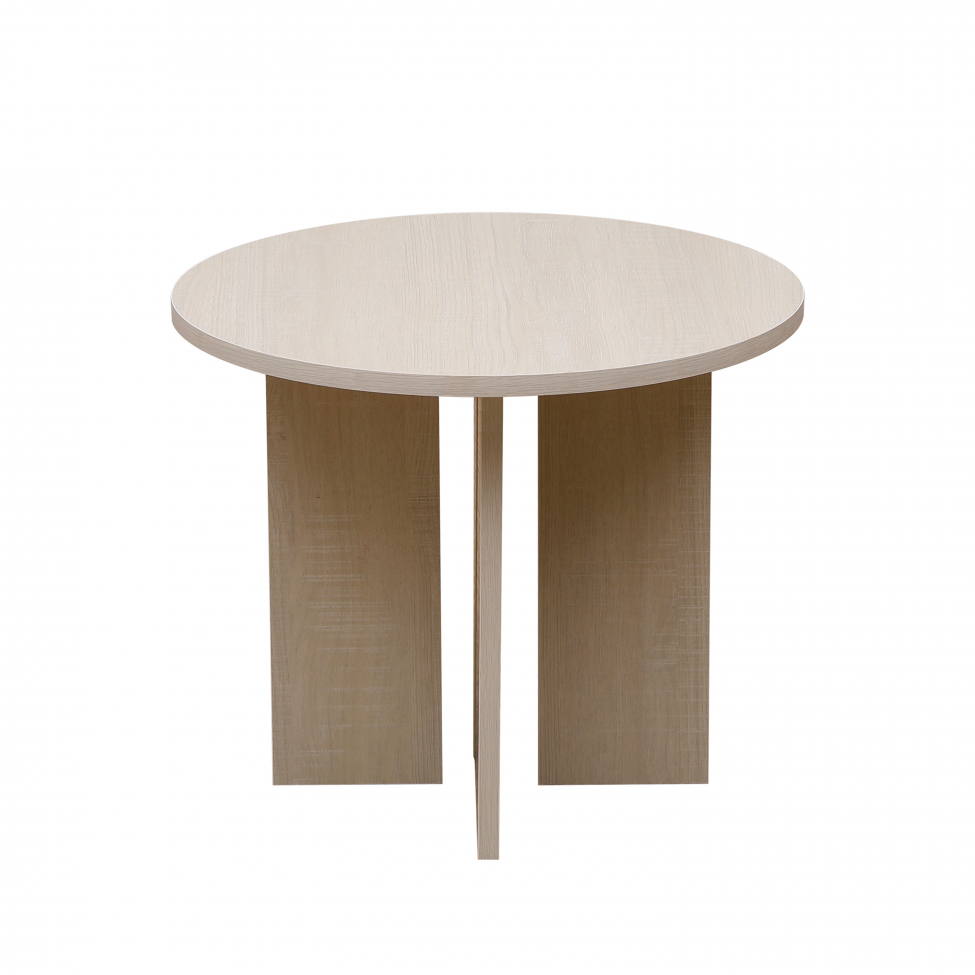 soffbord 'créme' runt 55 cm - vitpigmenterad