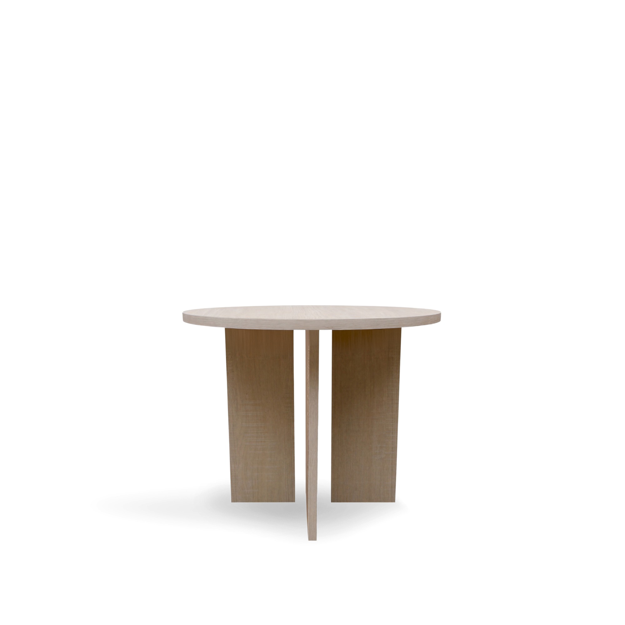 Soffbord 'Créme' Runt 55 cm - Vitpigmenterad